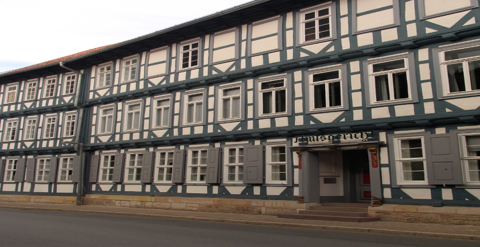 Foto des Amtsgerichts Duderstadt von der Hinterstraße in Duderstadt fotografiert